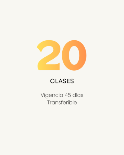 Paquete de 20 Clases