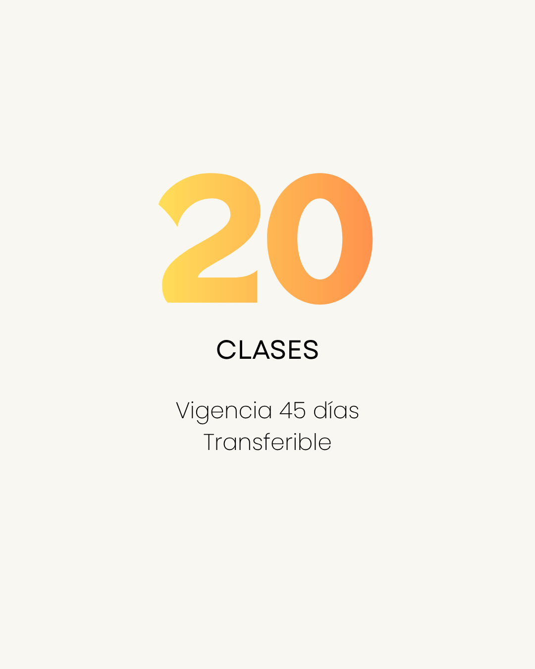 Paquete de 20 Clases