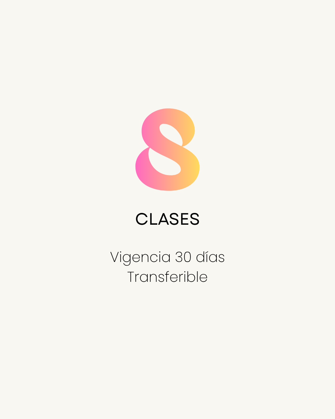 Paquete de 8 Clases