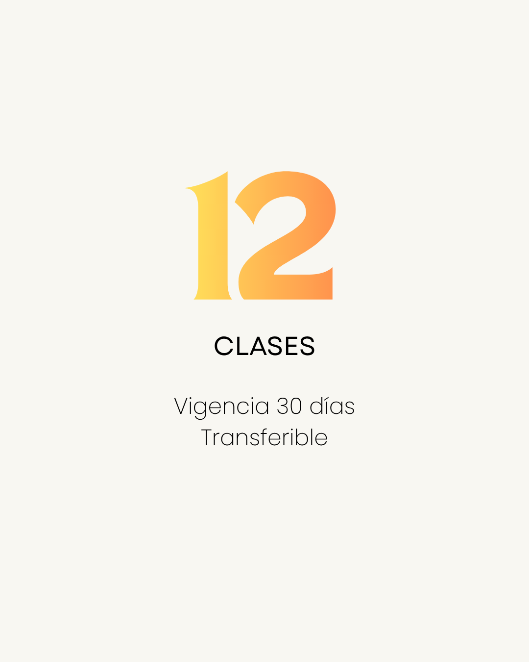 Paquete de 12 Clases