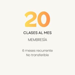 Membresía: 20 Clases al mes